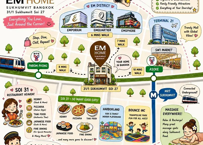 Hotel Em Sukhumvit - Near Terminal 21, Em District Malls, Bts And Mrt Lines 3*